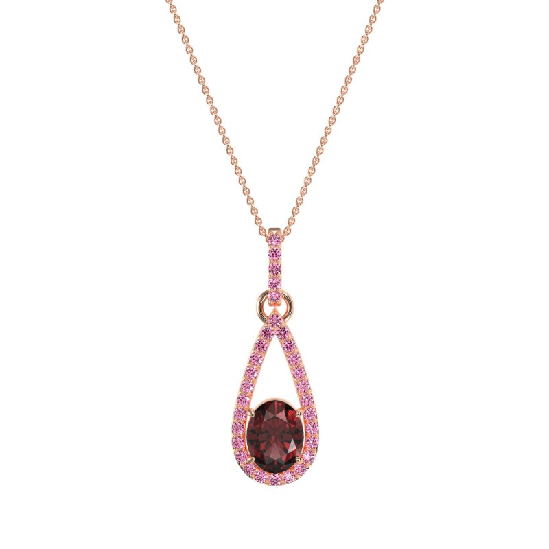 Oval Tear Drop Wrap Necklace