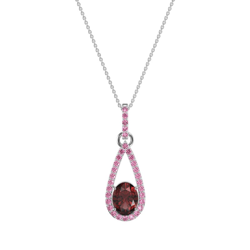 Oval Tear Drop Wrap Necklace