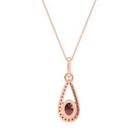 Oval Tear Drop Wrap Necklace