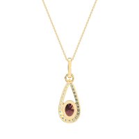 Oval Tear Drop Wrap Necklace