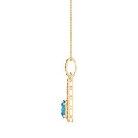 Oval Tear Drop Wrap Necklace