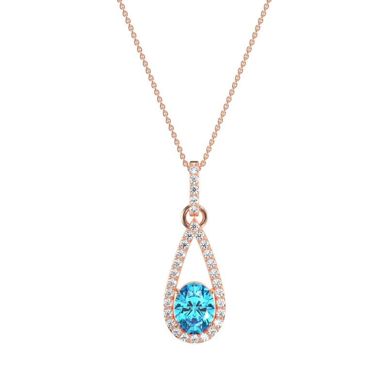 Oval Tear Drop Wrap Necklace