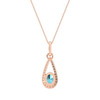 Oval Tear Drop Wrap Necklace