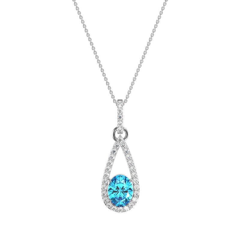 Oval Tear Drop Wrap Necklace