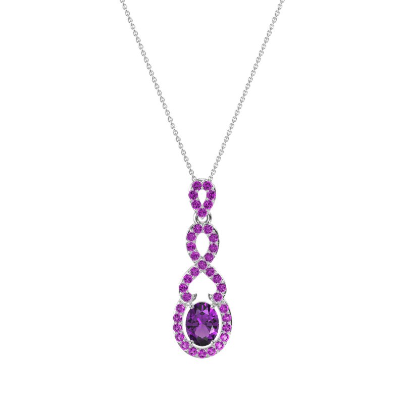 Infinity Modern Oval Necklace