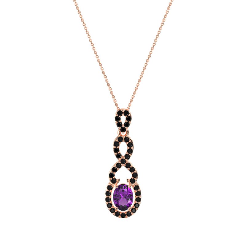 Infinity Modern Oval Necklace