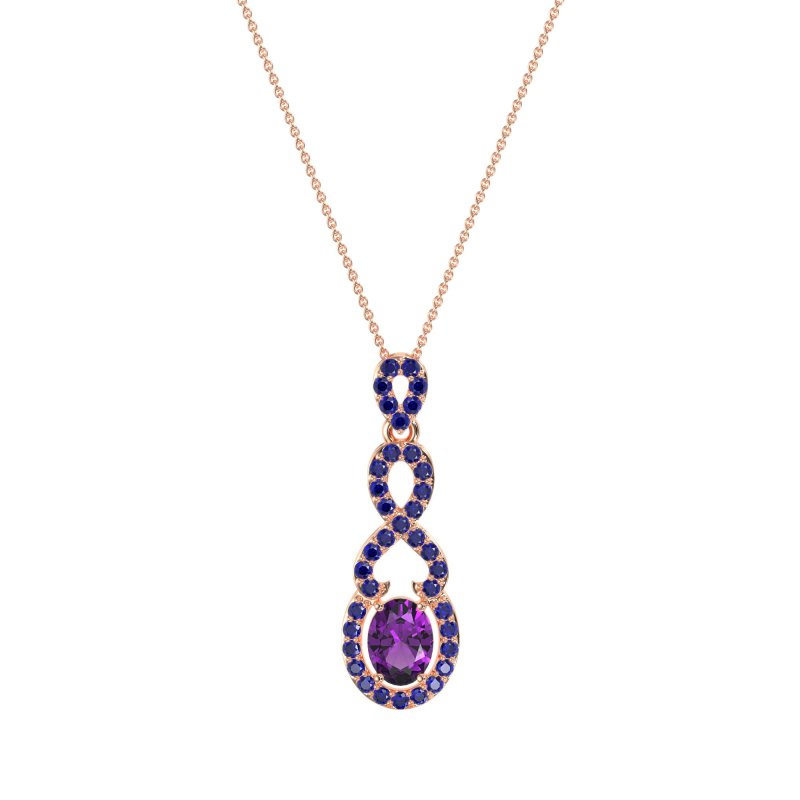 Infinity Modern Oval Necklace