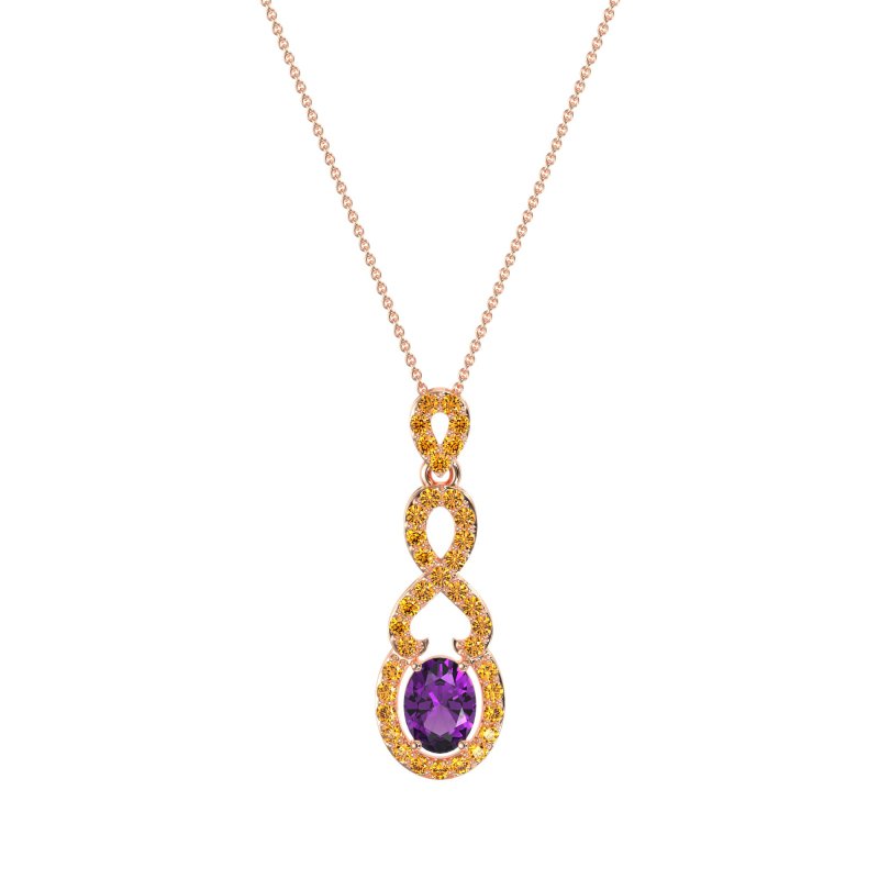 Infinity Modern Oval Necklace