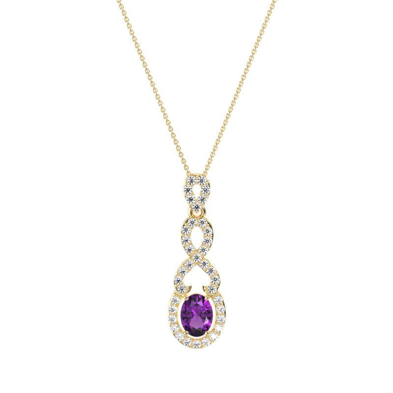 Infinity Modern Oval Necklace