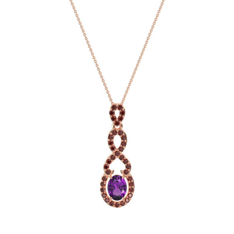 Infinity Modern Oval Necklace