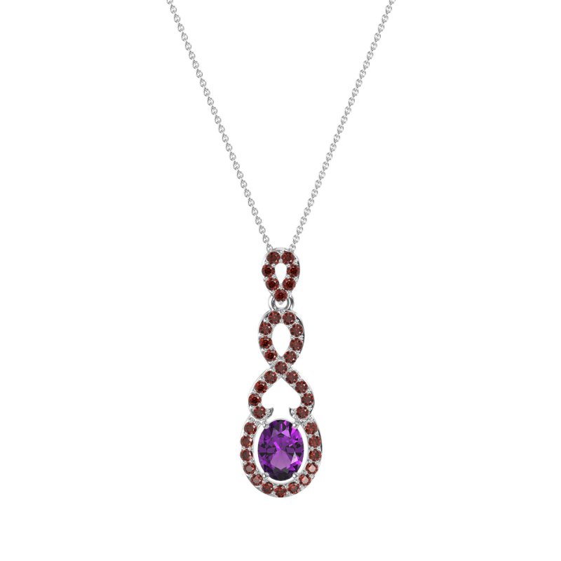 Infinity Modern Oval Necklace