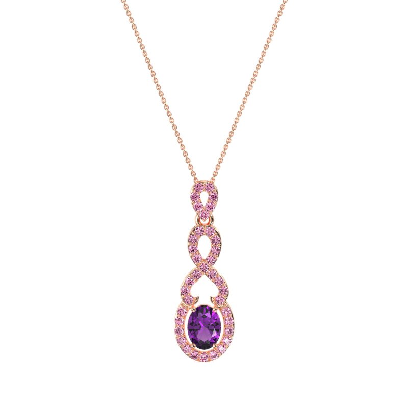 Infinity Modern Oval Necklace