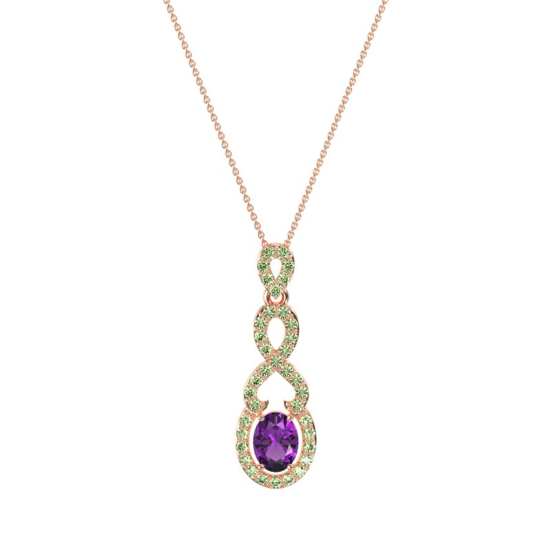 Infinity Modern Oval Necklace