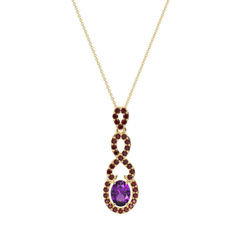Infinity Modern Oval Necklace