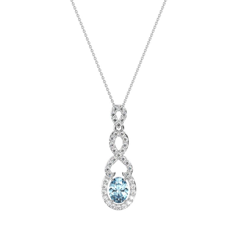 Infinity Modern Oval Necklace