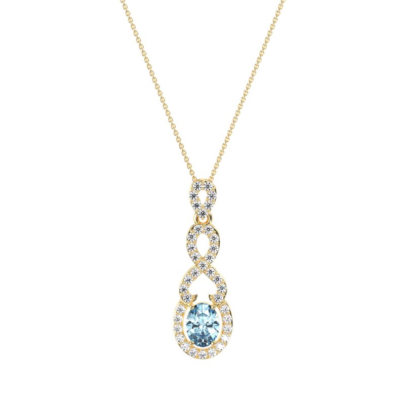 Infinity Modern Oval Necklace