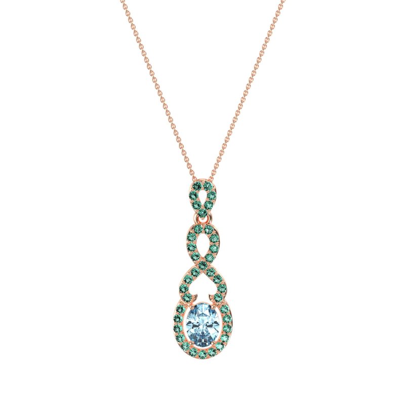 Infinity Modern Oval Necklace