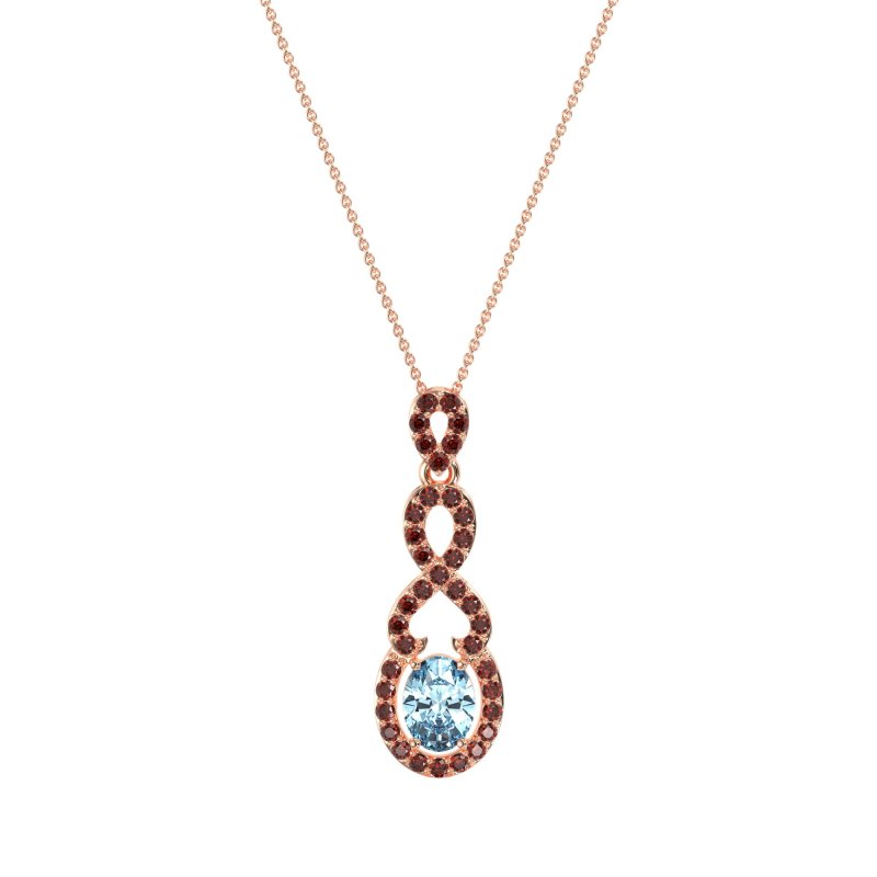 Infinity Modern Oval Necklace