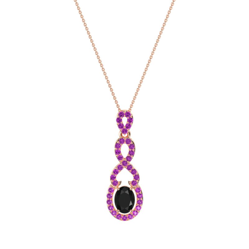 Infinity Modern Oval Necklace