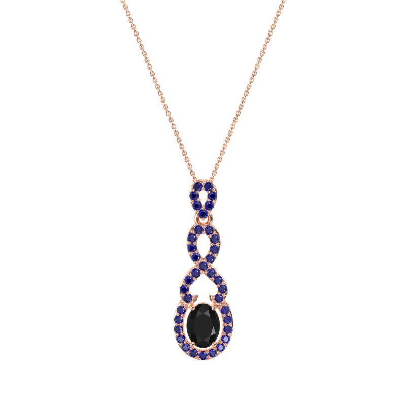 Infinity Modern Oval Necklace