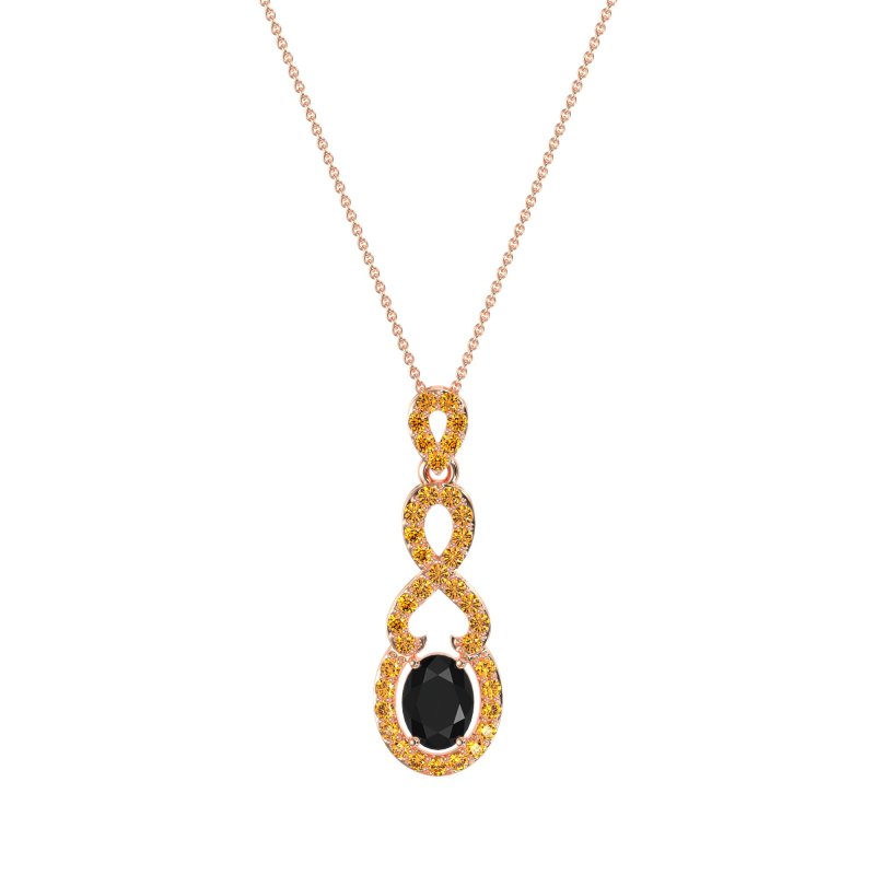 Infinity Modern Oval Necklace