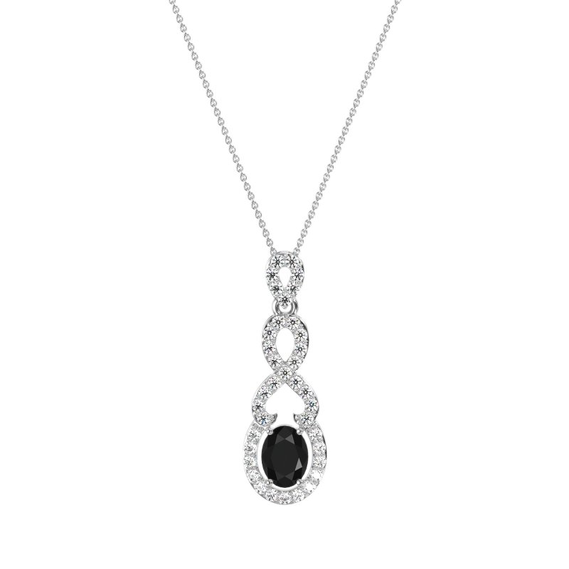 Infinity Modern Oval Necklace