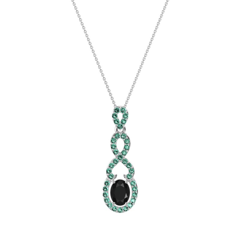 Infinity Modern Oval Necklace