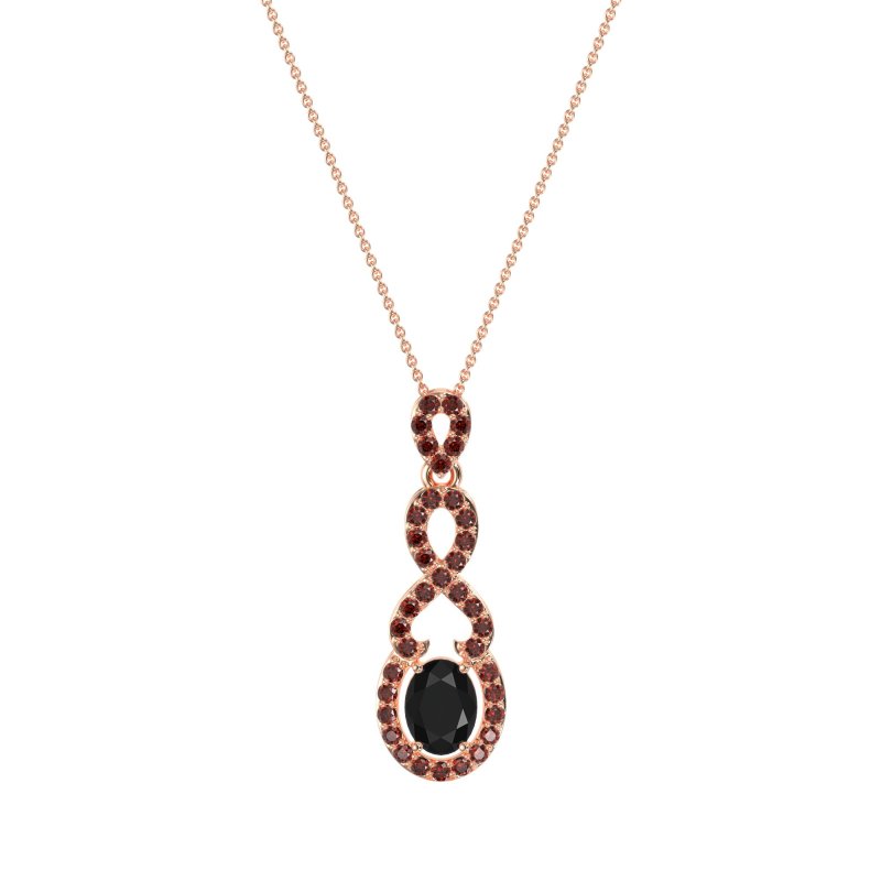 Infinity Modern Oval Necklace