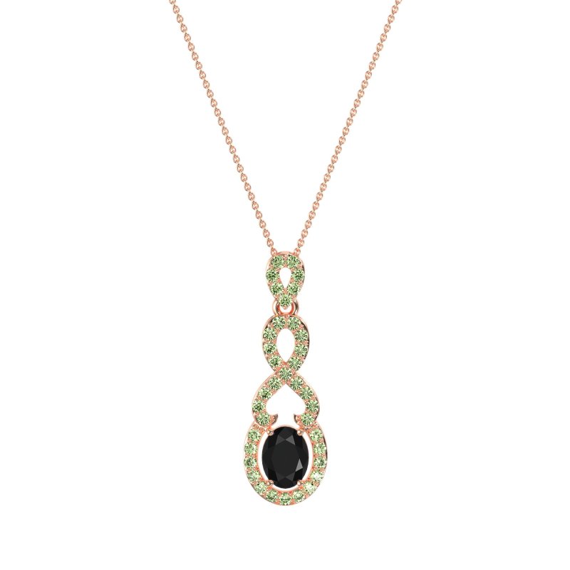 Infinity Modern Oval Necklace