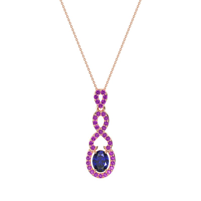 Infinity Modern Oval Necklace
