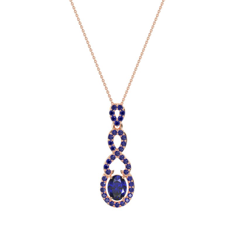 Infinity Modern Oval Necklace