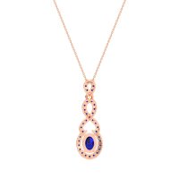 Infinity Modern Oval Necklace