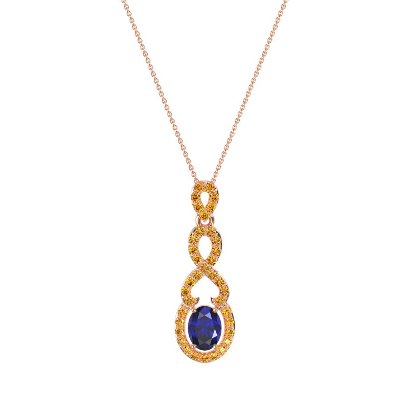 Infinity Modern Oval Necklace