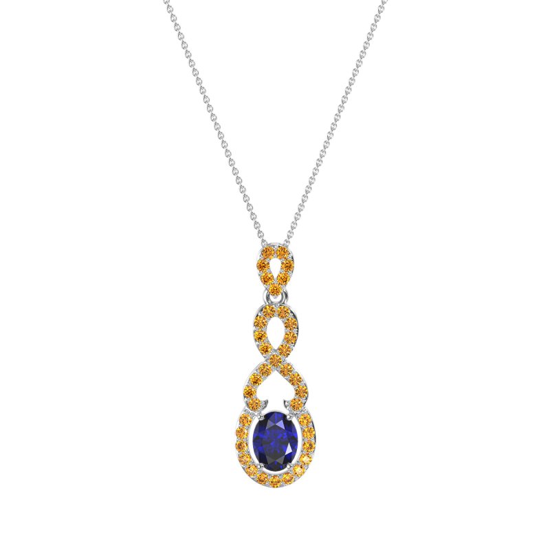 Infinity Modern Oval Necklace