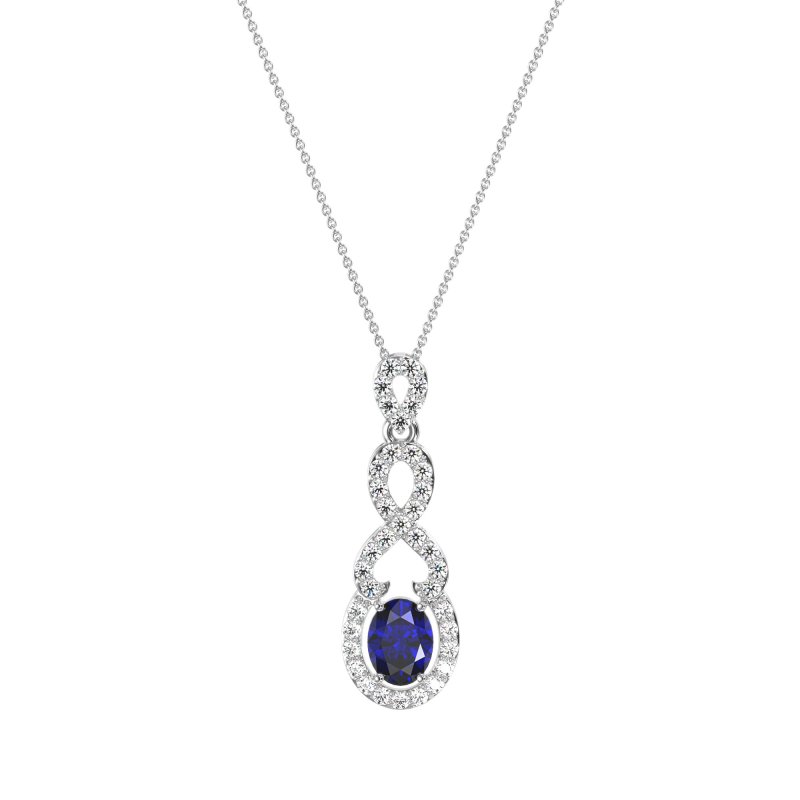 Infinity Modern Oval Necklace