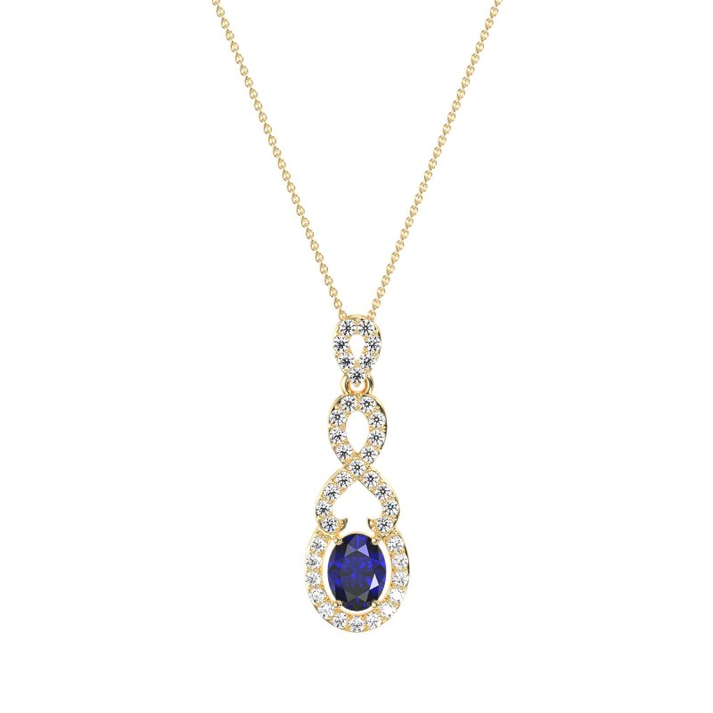 Infinity Modern Oval Necklace