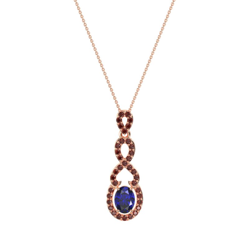 Infinity Modern Oval Necklace