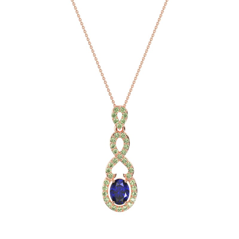 Infinity Modern Oval Necklace