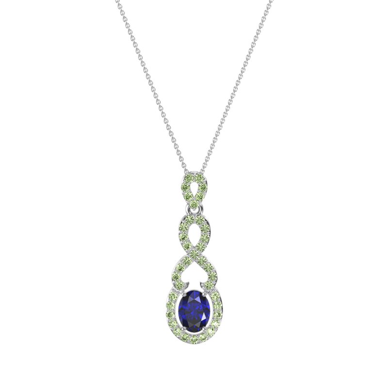 Infinity Modern Oval Necklace