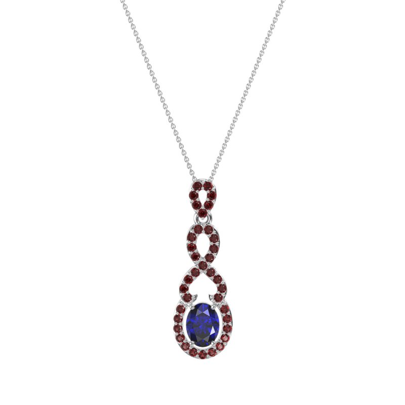 Infinity Modern Oval Necklace