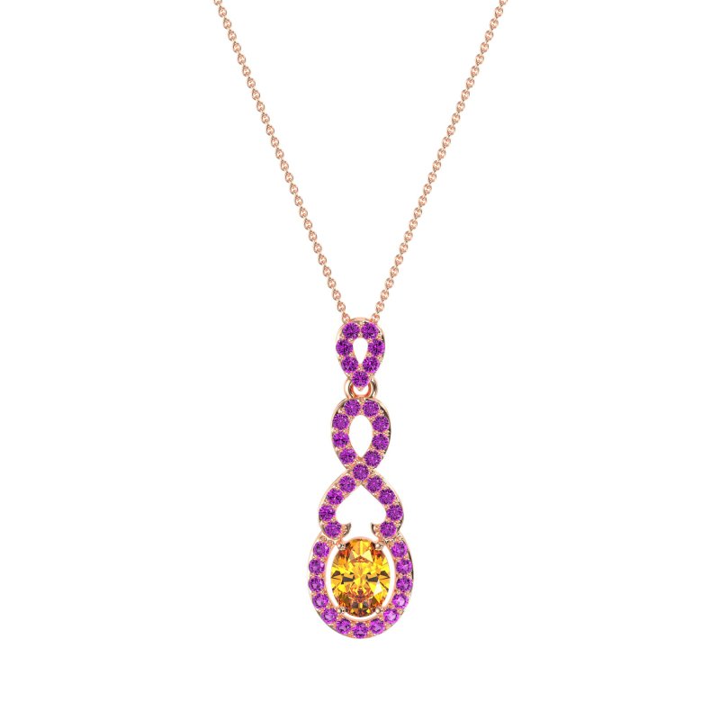 Infinity Modern Oval Necklace