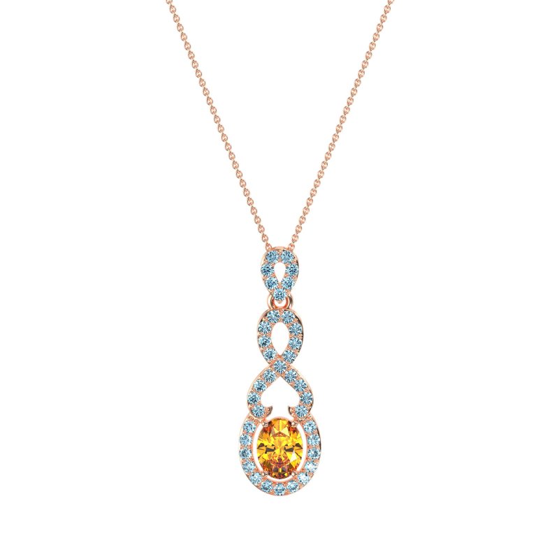 Infinity Modern Oval Necklace