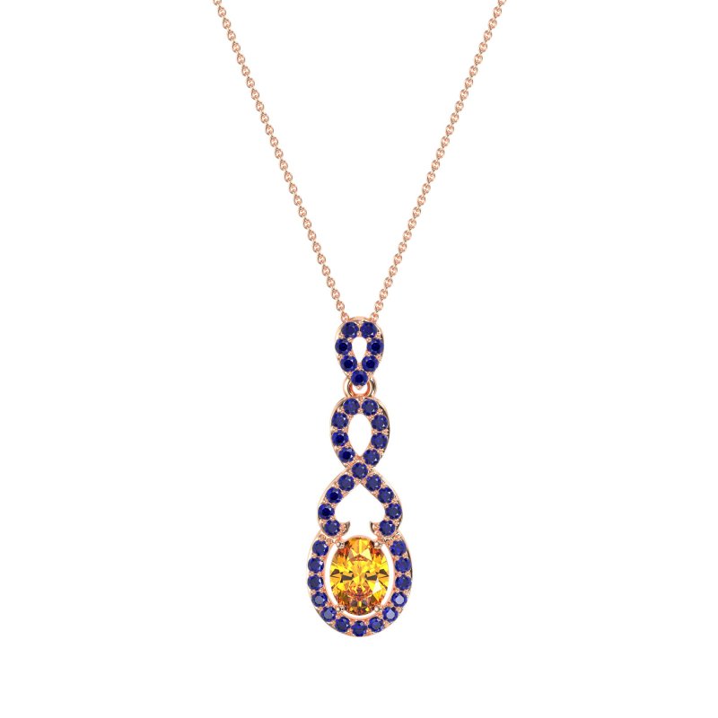 Infinity Modern Oval Necklace