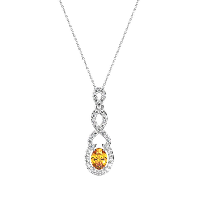 Infinity Modern Oval Necklace