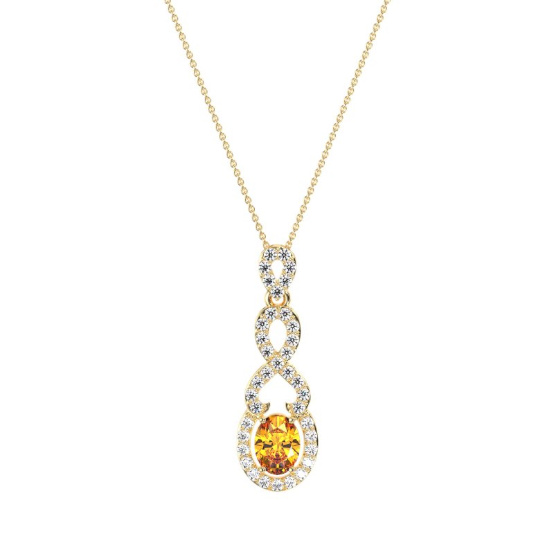 Infinity Modern Oval Necklace