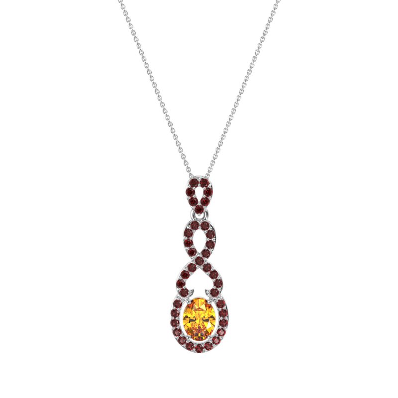 Infinity Modern Oval Necklace