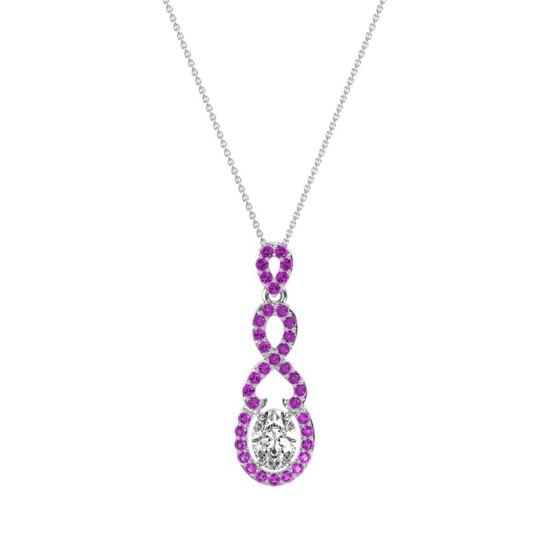 Infinity Modern Oval Necklace