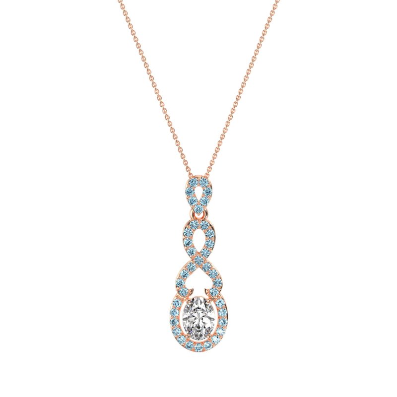 Infinity Modern Oval Necklace