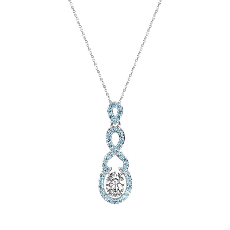 Infinity Modern Oval Necklace