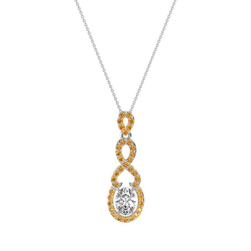 Infinity Modern Oval Necklace